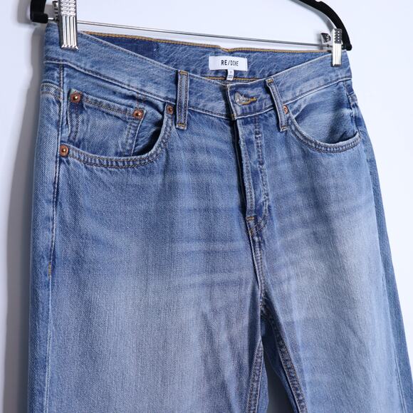 RE/DONE Loose Boot Jeans Hacienda Light Washed Blue High Rise Women's 27 - Picture 5 of 13
